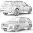 Audi Q7 S-Line 2020 - Транспорт - 3D модель