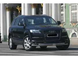 Защита переднего бампера d 42/60 труба двойная "Audi Q7"
