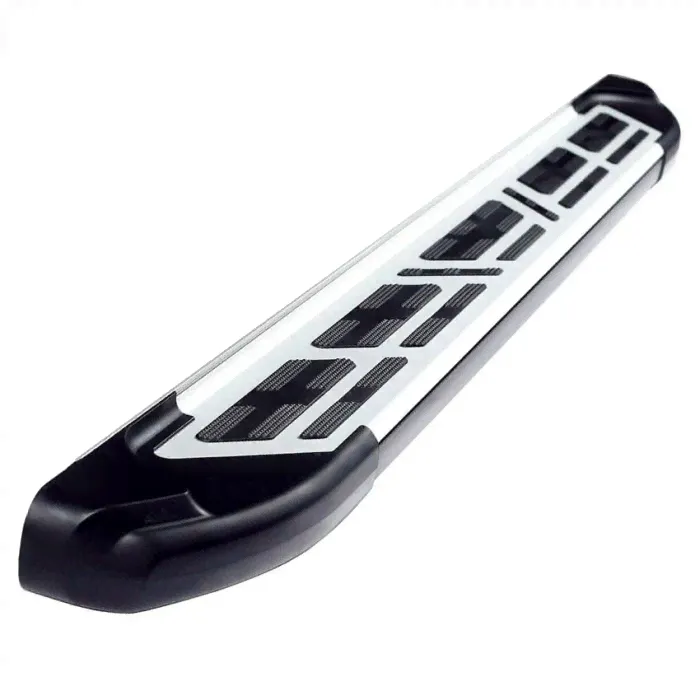 Пороги алюминиевые Corund Silver на Audi Q7 № AUQ7.53.0026 для Audi Q7 2015-2024 артикул AUQ7.53.0026