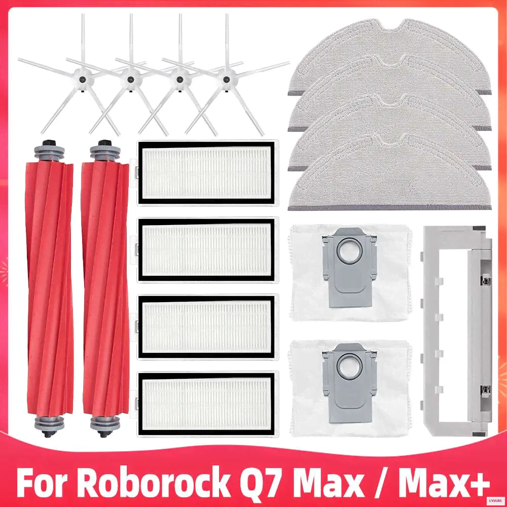 Запасные части для Xiaomi Roborock Q7, Q7+, Q7 Max, Q7 Max+, Q7 Plus, Q7 Max Plus, T8 робот-пылесос основная боковая щетка Hepa фильтр швабра